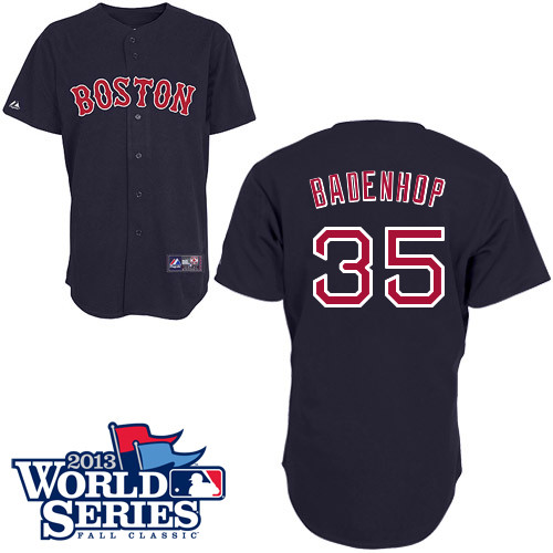 Burke Badenhop #35 MLB Jersey-Boston Red Sox Men's Authentic 2013 World Series Champions Road Baseball Jersey